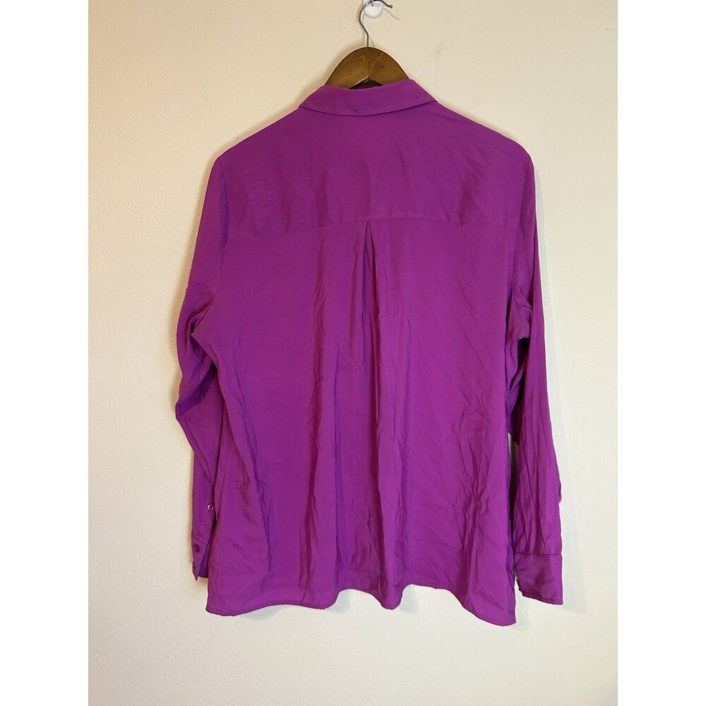 Express Portofino Shirt XL Purple button Up Long Sleeve Lightweight Blouse Top - Picture 3 of 3